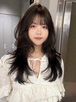 サイン 表参道(SIGN) 韓国ヘアグレージュカラーブリーチ無し髪質改善イヤリングカラー