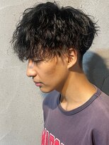 ニアウ 高崎店(Niau)&nbsp;メンズマッシュツイストスパイラルパーマ群馬高崎眉毛