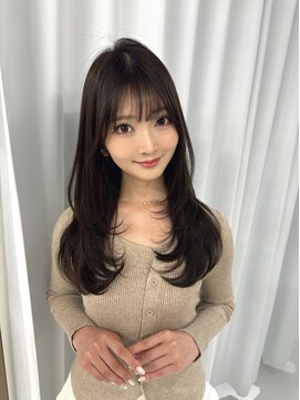 ハピネス 梅田茶屋町店(HAPPINESS) ミディアムレイヤー/韓国ヘア/髪質改善/顔まわり/ブリーチなし