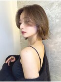 イメチェン外ハネボブ美髪×ブリーチなしレイヤー韓国/池袋