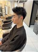 スパイキーショート メンズショート メンズカット 刈り上げ 眉毛