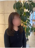 透明感抜群ミルクティーブラウン×顔まわりレイヤー