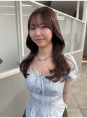 ブリーチ透明感カラーラベンダーカラーレイヤー顔まわりカット