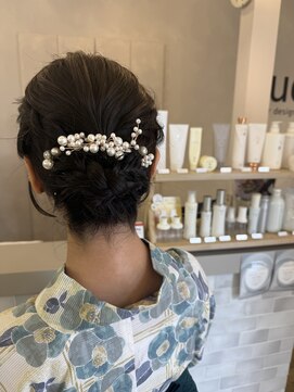 ジュエ ヘアー デザイン(Jue hair design) お祭りヘアセット/シニヨン/浴衣/アップスタイル/三河