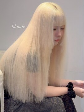 ベレーザ 渋谷(BELEZA) 16356ブリーチ＆ダブルカラーホワイトブロンドアッシュブロンド