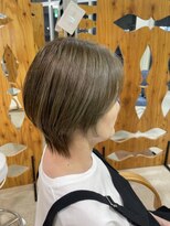 サンタフェ 柳津店(Santa'Fe)&nbsp;Santa'Fe式脱白髪染め白髪ぼかしカラー/くびれショート/ボブ