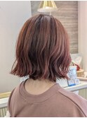 グレージュ　艶髪　髪質改善　ブリーチ　ピンクベージュ　艶髪
