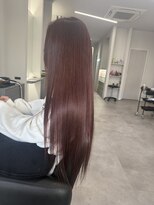 ナンバー 竪町(number+)&nbsp;20代30代ソフトウルフ肩ラインダブルカラーピンクカラー