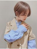 イメチェン/ピンクベージュ/アンブレラカラー/前髪/銀座