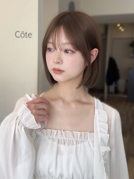 コート 表参道(Cote) 美髪レイヤーカット/くびれ巻き髪/ベージュカラー/縮毛矯正