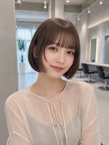 フォト 新宿三丁目(foto) 髪質改善縮毛矯正地毛風ストレート切りっぱなしボブ