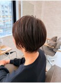 ふんわり丸みブラウンショート