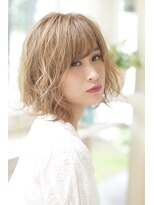 Zina.ハイトーンひし形シルエットヴェールウェーブ