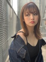 オースティン 門前仲町(AUSTIN)&nbsp;大人かわいい前髪セシルカットココアブラウンフリンジウェーブ