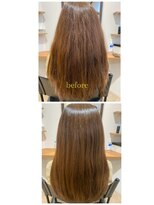 ヘアースパ カラマ(hair spa kalama)&nbsp;煌水ストレートスタイル　Before After