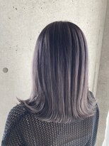 アオゾラヘアー 本店(AOZORA HAIR) おしゃれハイライト☆外ハネボブ☆グレイアッシュ