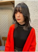 韓国風レイヤーカットウルフカット前髪カットグレージュカラー