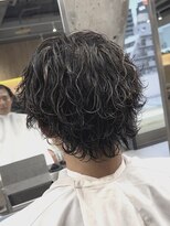 ラヴィズムバイフィフス(LUVISM by fifth) メンズウルフ波巻きスパイラルパーマ×ホワイトメッシュ/新潟/