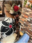 編み下ろし紐アレンジ