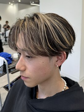 オーシャントーキョー 仙台(OCEAN TOKYO) バレイヤージュハイライトブリーチセンターパートマッシュ