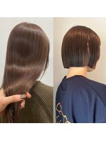 ガーランド (Garland)&nbsp;切りっぱなしボブ/ピンクベージュ/前髪/グレージュ/原宿