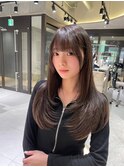 シアーカラーで魅力溢れる♪チョコブラウン×ワンカールレイヤー