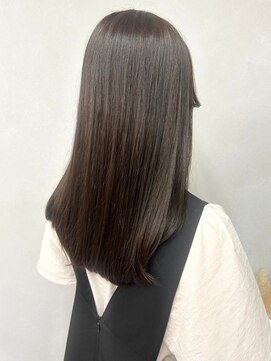 ミュラ(mulah) 秋カラーこっくりブラウン＊ブリーチなし透明感カラーロング