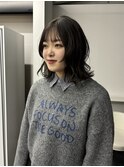 動きのあるミディアムボブ