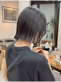 似合わせカット ボブヘア 縮毛矯正 ミニボブ 切りっぱなしボブ