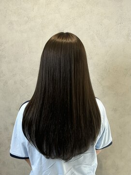 ラック(LUCK) オリーブブラウン/船橋/くすみベージュ/細めハイライト