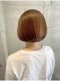アプリコットオレンジツヤ感コンパクトボブ