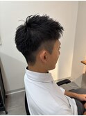 刈り上げショートアップバングツーブロックビジネス千葉駅保立