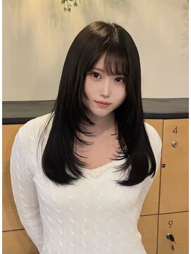 トレンドレイヤーカット×ダークブラウン