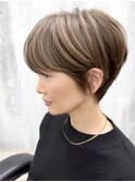 【40代50代60代】大人ハンサムショートボブ／前髪あり
