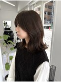 レイヤーボブ ミディアムレイヤー 小顔カット 透明感カラー