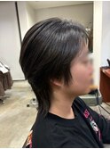 長めの　ラウンドマッシュっぽく