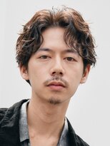 フィフス 大分(fifth) 大分ルーズパーマメンズカットセンターパートマッシュショート