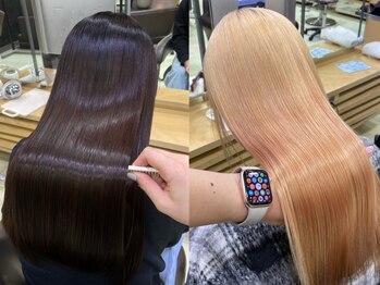 ファミーユ(Fameu)の写真/サロン集中ケアトリートメントで、仕上がりサラサラ美髪へ☆乾燥やダメージで傷んだ髪も指通り滑らかに◎