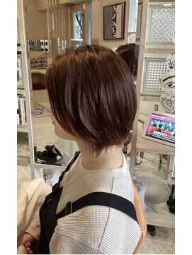 アシャ ヘアー ソリューション 神戸店(asha hair solution) イメチェン/ピンクベージュ/アンブレラカラー/前髪/摂津本山