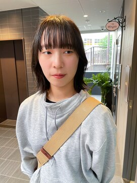 エノウ(enow) ワイドバング×顔まわりレイヤー enow赤坂