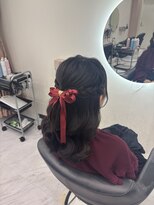 クラン 梅田店(Clan) 編み込みハーフアップ