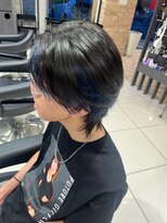 アース 南福島店(HAIR&MAKE EARTH)&nbsp;インナーカラー×ブルー