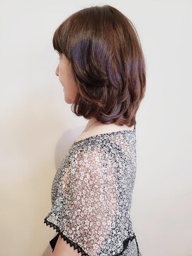 トップヘアー ガーデンヴィラ 安城(Garden Villa) ふんわり軽やかなレイヤーミディアムボブ/ニュアンスカラー