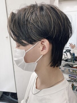 バイフィフス 原宿/表参道(by fifth) センターパートウルフ/ハイライトカラー/サイドグラデーション