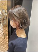 ぱつふわボブ×インナーカラー
