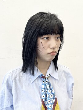 ココ 原宿(KOKO) 黒髪小顔クラゲヘアーオリーブグレーココアベージュ姫カット