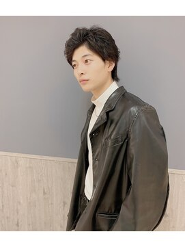 エヌプラス(N+) メンズヘアフェザーパーマサーフカール刈り上げセンターパート