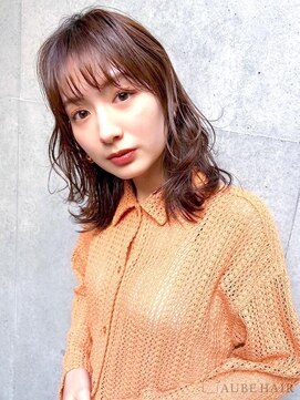 オーブ ヘアー ハレ 福岡新宮店(AUBE HAIR hale) 20代・30代_面長解消ロブパーマ