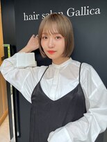 ガリカ 蔵前(Gallica)&nbsp;【竹之内蔵人】大人フェミニンボブ/内巻きボブ/ベージュブラウン