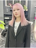 韓国風《ペールピンク》ハイトーン/ケアブリーチ/ダブルカラー